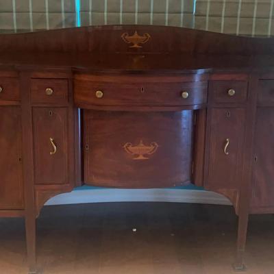 Flame Mahogany Antique Buffet