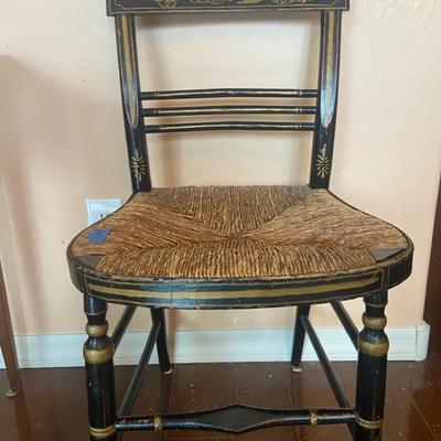 Antique Wicker Seat Chair 