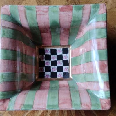 Mackenzie Childs Decorative Bowl/ Pottery 