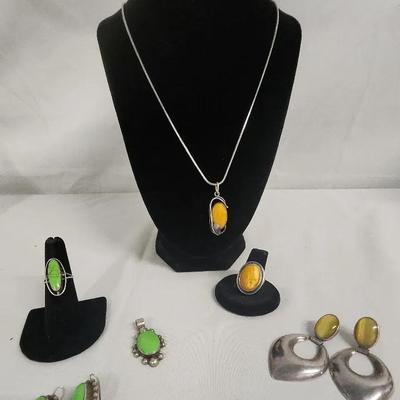 Green & Yellow Sterling Sets
