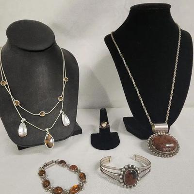 Brown Marbled Sterling Sets