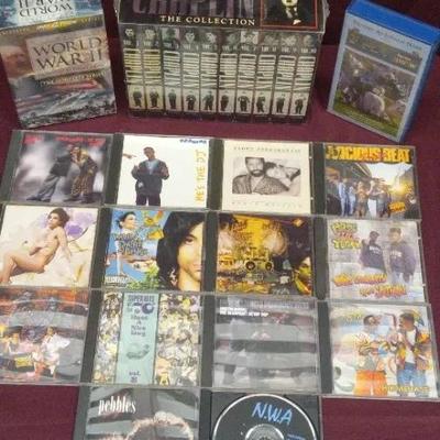 CD's, VHS, & World War II DVD Set