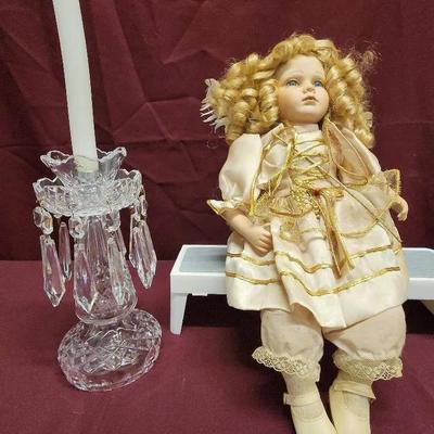 Waterford Crystal And Porcelain Doll