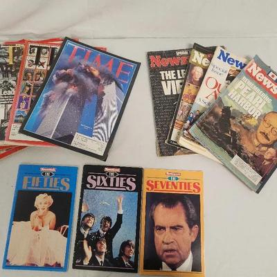 Vintage Time & Newsweek Magazines