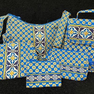 “Vera Bradley” Riviera Blue Shoulder Bag and More Set