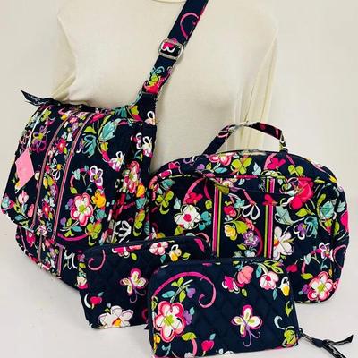 “Vera Bradley” Ribbons 4-piece Mailbag and More