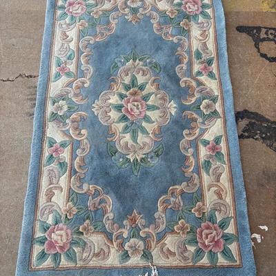 “Ambusson-Style” Floral Wool Rug
