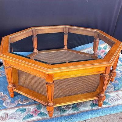 Vintage Bamboo Octagon Table 