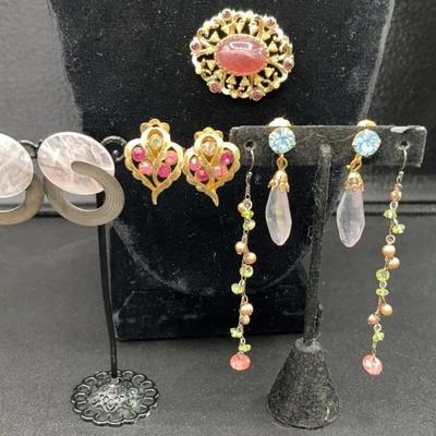 Brooch And Earrings 