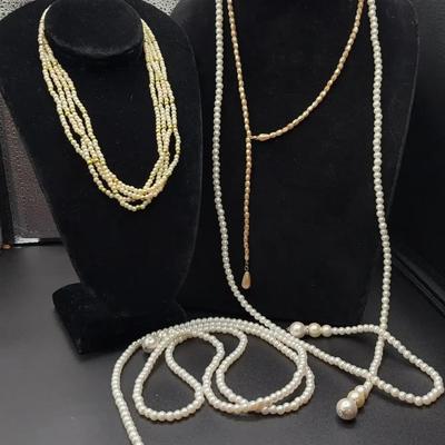 Faux Pearl Necklaces