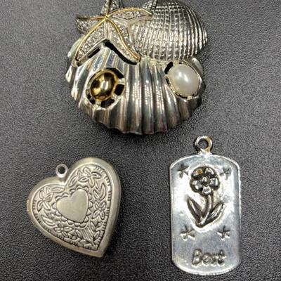 Silver Tone Pendants 