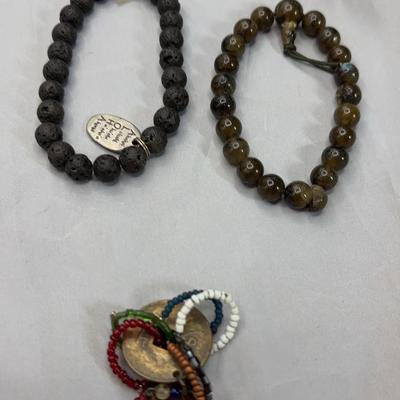 Beaded Bracelets & Pendant 
