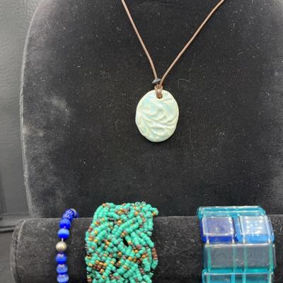 Costume Jewelry In Shades Of Blue and Green