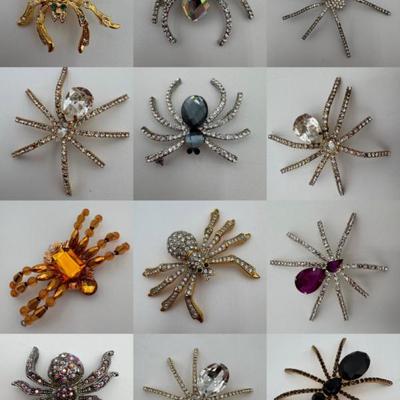 Spidey Sense - Vintage & Not - Sparkly Costume Jewelry Pins
