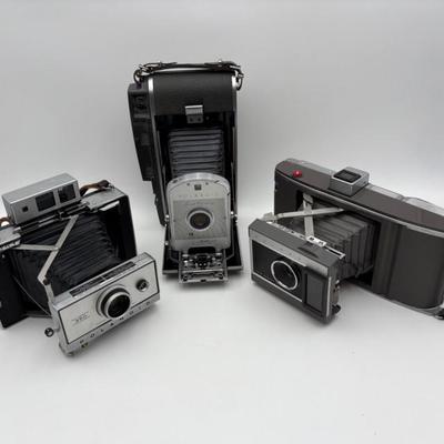 Vintage Polaroid Land Cameras - 3 Different Models