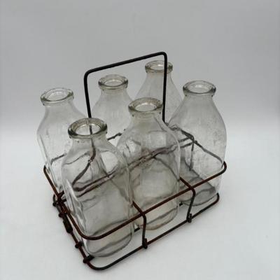 Antique 6-Pack - of MILK Bottles
