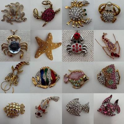Under the Sea - Vintage & Not - Sparkly Costume Jewelry
