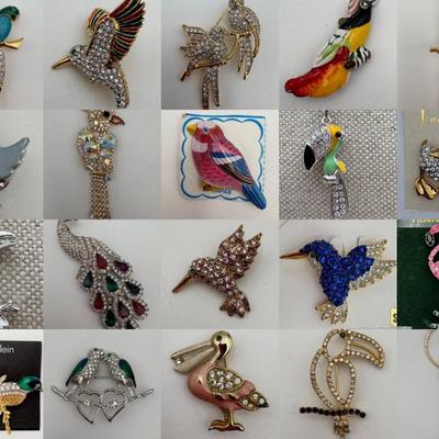 Bevy of Birds - Vintage & Not - Sparkly Costume Jewelry