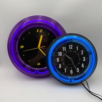 Vintage Neon Clock Pair + Bonus