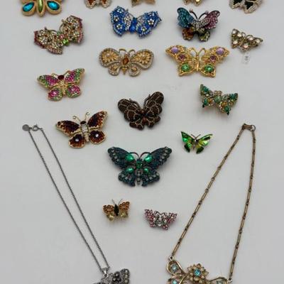 Bevy of Butterflies  - Vintage & Not - Sparkly Costume Jewelry