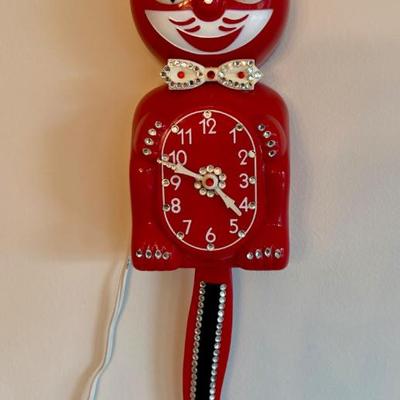 Vintage Kit Kat Klock - Moving Eyes & Tail