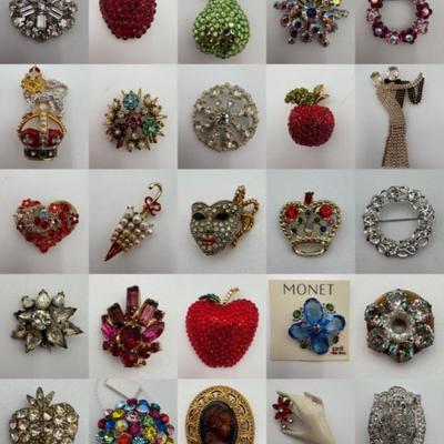 Mixed Designs - Vintage & Not - Sparkly Costume Jewelry