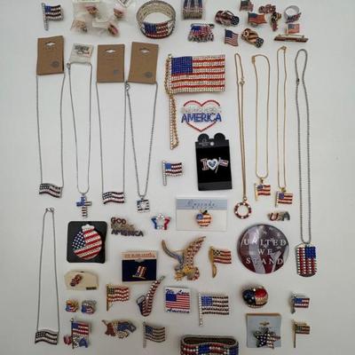 4th of July Celebration - Vintage & Not - Sparkly Costume Jewelry