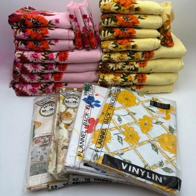 Vintage Tablecloths & Bath Towels - Unused but Laundered