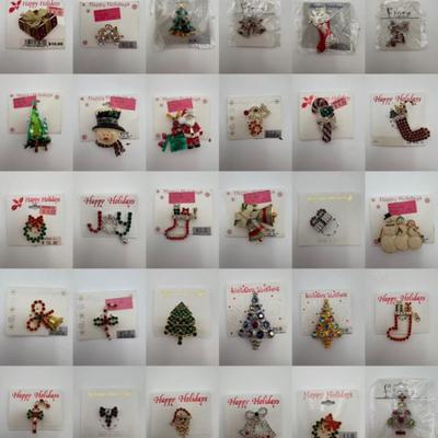 Christmas Pin Jewelry - Lot A - Macy's