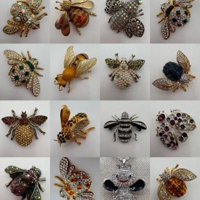 Buzzing Bees - Vintage & Not - Sparkly Costume Jewelry