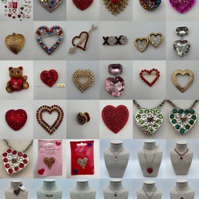 Matter of the Heart -  Vintage & Not - Sparkly Costume Jewelry