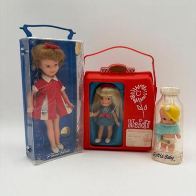 Vintage Dolly Trio - Heidi, Penny Brite, & Bottle Baby