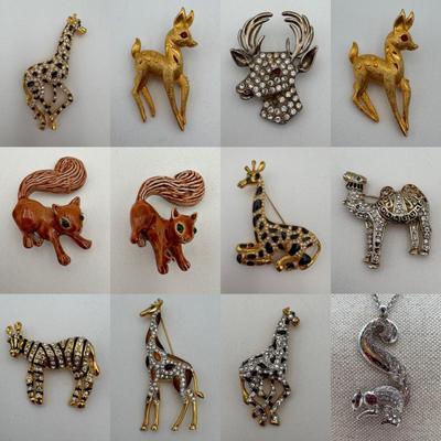 Animal Assortment - Vintage and Not - Sparkly Costume Jewelry