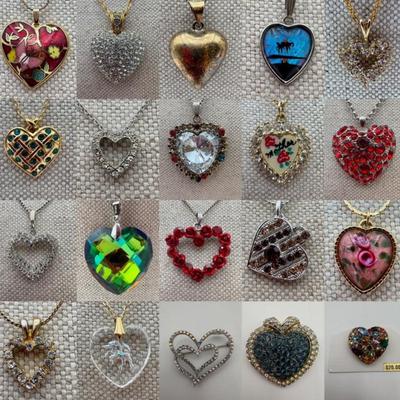 Hearts Afire - Vintage & Not - Sparkly Costume Jewelry for Love
