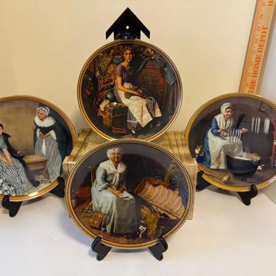 Set of 4 Knowles Norman Rockwell's Collectors Plates