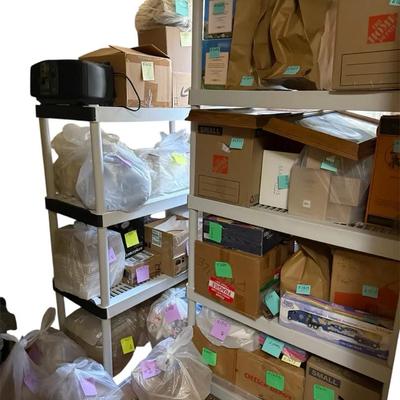 Two Plastic Shelves - Shelves Only- Contents not included.