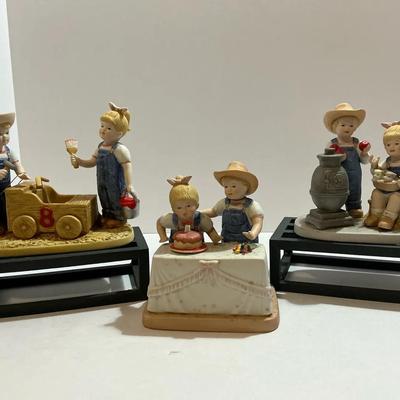 Lot Of Three Homeco Denim Days Figurines
