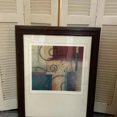 abstract framed print, possibly from the brand Uttermost
