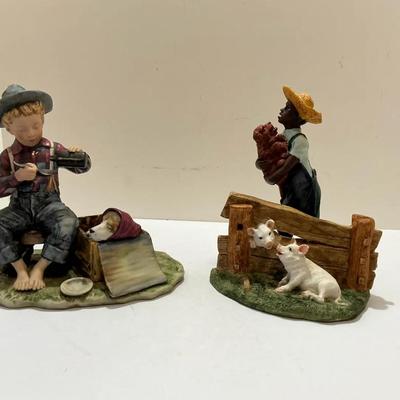 Lot Of Two Figurines, One Norman, Rockwell, And Other Homeco