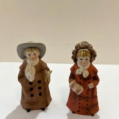 Vintage Lefton Bisque Porcelain Figurines.