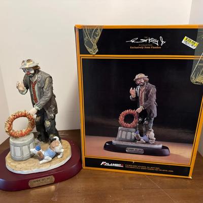 Emmett Kelly Jr. Flambro figurine titled "Ready-Set-Go”