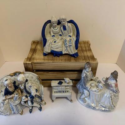 More Victorian-style porcelain figurines