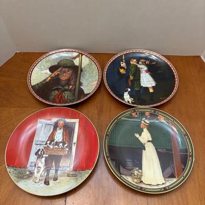 Norman Rockwell Collector Plate Lot, Four Plates