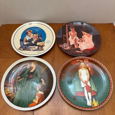 Norman Rockwell Collector Plate Set, Girlhood and Mother’s Day Series, with COAs