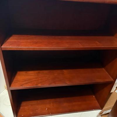 Three Tier Shelf Cherry Lacquer Bookcase