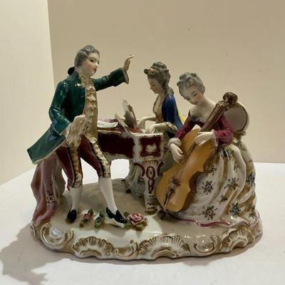Dresden porcelain musical group Figurine