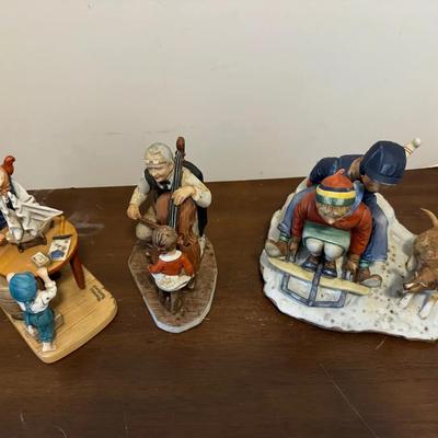 Vintage Norman Rockwell porcelain figurines