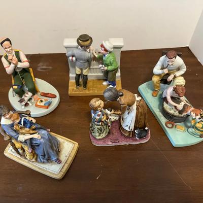 Norman Rockwell Lot Of Five Figurines