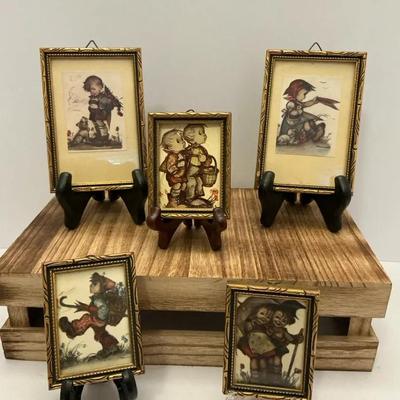 Hummel/ Goebel Framed Prints Lot Of 5