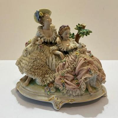 Dresden Lace Porcelain Figural Group